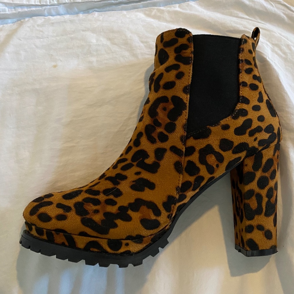 Leopard Print Ankle Boot - image 1